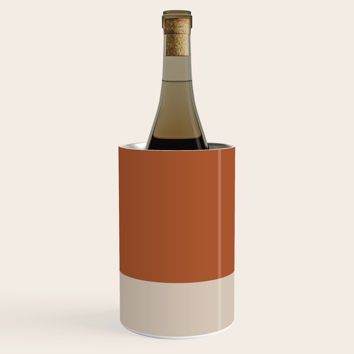 Minimalist Solid Color Block in Clay and Putty Wine Chiller Gallery Image 3