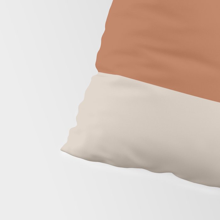 Minimalist Solid Color Block in Clay and Putty Pillow Sham Gallery Image 4