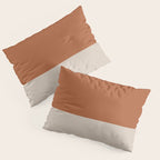 Minimalist Solid Color Block in Clay and Putty Pillow Sham Gallery Image 3