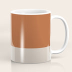 Minimalist Solid Color Block in Clay and Putty Coffee Mug Gallery Image 1