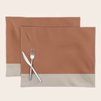 Minimalist Solid Color Block in Clay and Putty Placemat Gallery Image 1