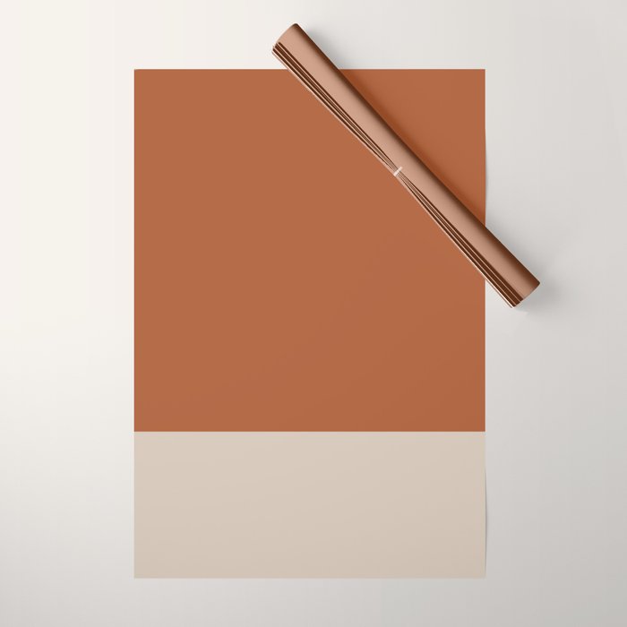 Minimalist Solid Color Block in Clay and Putty Wrapping Paper Gallery Image 1