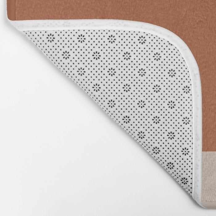 Minimalist Solid Color Block in Clay and Putty Bath Mat Gallery Image 2