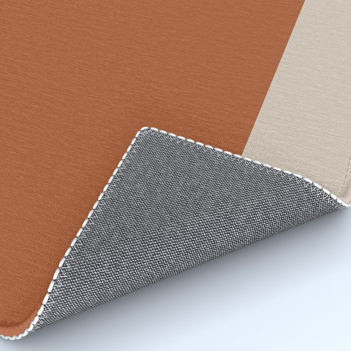 Minimalist Solid Color Block in Clay and Putty Rug Gallery Image 4