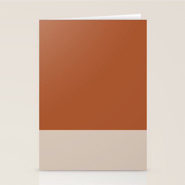 Minimalist Solid Color Block in Clay and Putty Stationery Card Gallery Image 2
