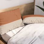 Minimalist Solid Color Block in Clay and Putty Pillow Sham Gallery Image 2