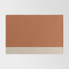 Minimalist Solid Color Block in Clay and Putty Rug Gallery Image 2