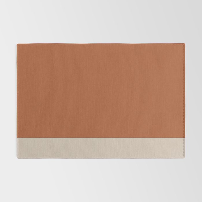 Minimalist Solid Color Block in Clay and Putty Rug Gallery Image 2