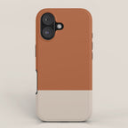 Minimalist Solid Color Block in Clay and Putty iPhone Case Gallery Image 1