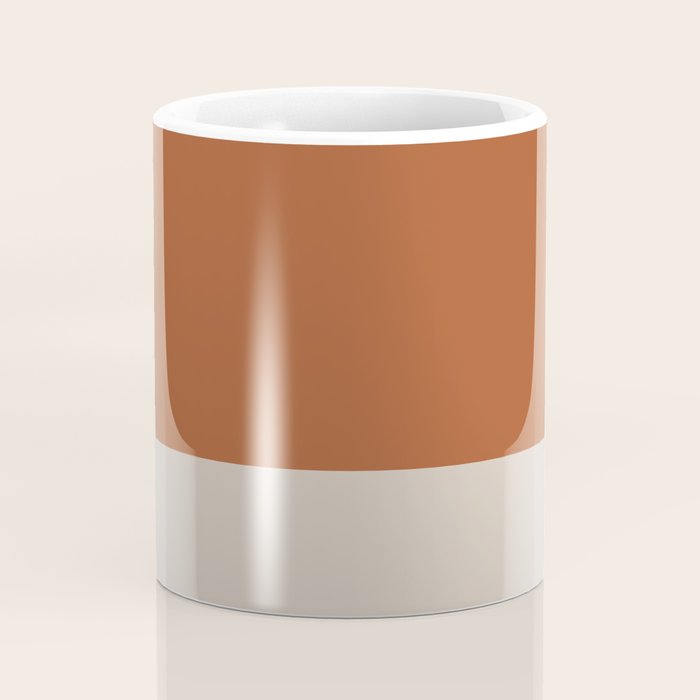Minimalist Solid Color Block in Clay and Putty Coffee Mug Gallery Image 4