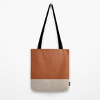 Minimalist Solid Color Block in Clay and Putty Tote Bag Gallery Image 2