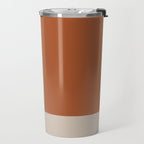 Minimalist Solid Color Block in Clay and Putty Travel Mug Gallery Image 2