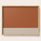 Minimalist Solid Color Block in Clay and Putty Serving Tray Gallery Image 1