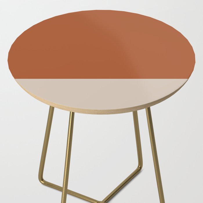 Minimalist Solid Color Block in Clay and Putty Side Table Gallery Image 2