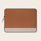 Minimalist Solid Color Block in Clay and Putty Laptop Sleeve Gallery Image 1