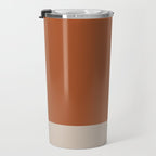 Minimalist Solid Color Block in Clay and Putty Travel Mug Gallery Image 3