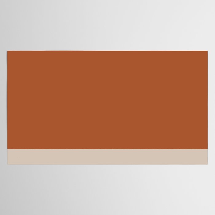 Minimalist Solid Color Block in Clay and Putty Tablecloth Gallery Image 2