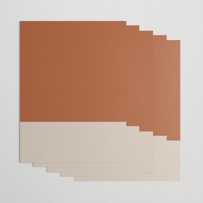 Minimalist Solid Color Block in Clay and Putty Wrapping Paper Gallery Image 3