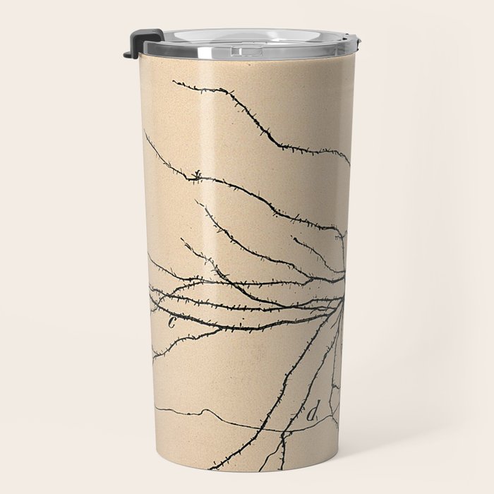 Santiago Ramon y Cajal Pyramida Neuron Drawing 1904 Travel Mug Gallery Image 3