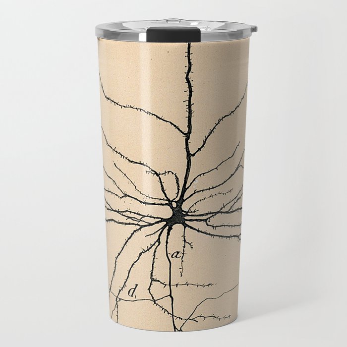 Santiago Ramon y Cajal Pyramida Neuron Drawing 1904 Travel Mug Gallery Image 1