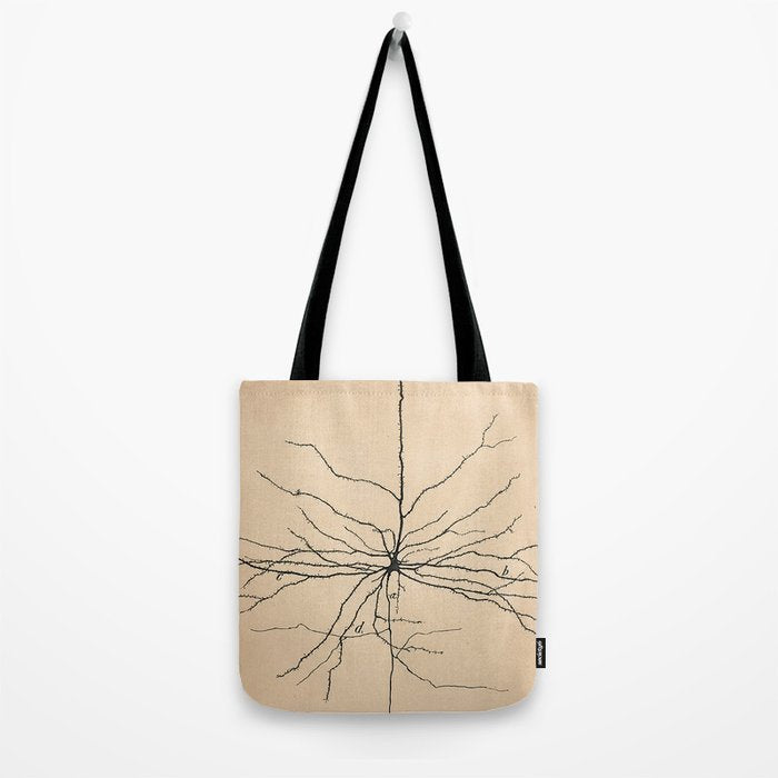 Santiago Ramon y Cajal Pyramida Neuron Drawing 1904 Tote Bag Gallery Image 2