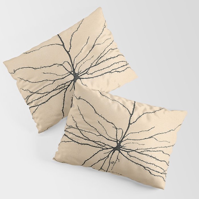 Santiago Ramon y Cajal Pyramida Neuron Drawing 1904 Pillow Sham Gallery Image 1