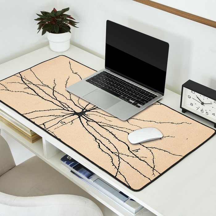 Santiago Ramon y Cajal Pyramida Neuron Drawing 1904 Desk Mat Gallery Image 2