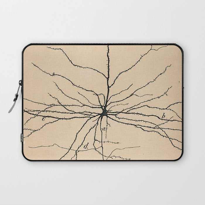Santiago Ramon y Cajal Pyramida Neuron Drawing 1904 Laptop Sleeve Gallery Image 1