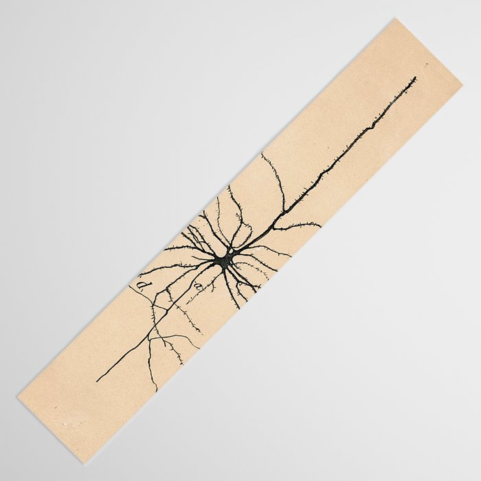 Santiago Ramon y Cajal Pyramida Neuron Drawing 1904 Table Runner Gallery Image 3