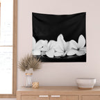 Singapore White Plumeria Flowers the Fragrance of Hawaii Wall Tapestry Gallery Image 2