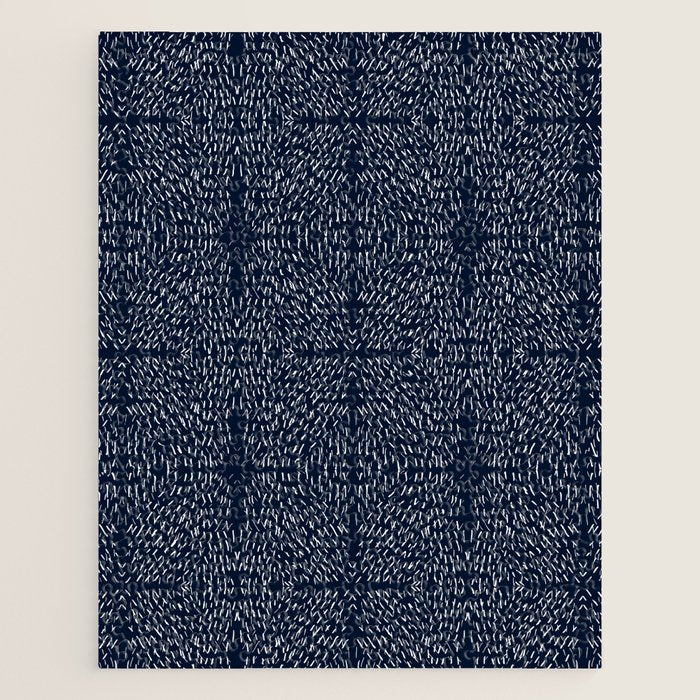 Celestial Stars Art, Indigo Blue, Boho Wall Art, Jigsaw Puzzle Gallery Image 1