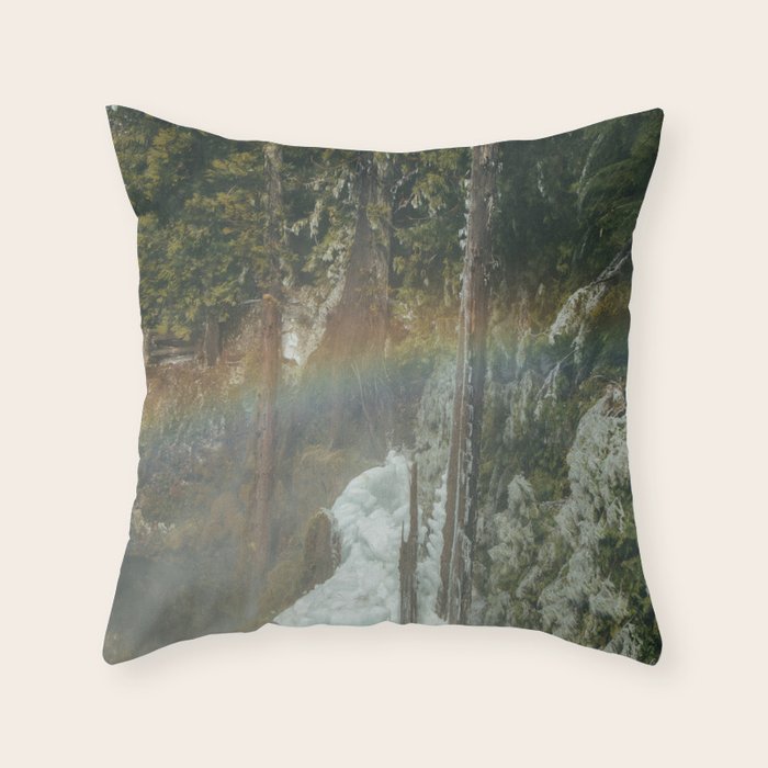 Frozen Rainbow Throw Pillow Gallery Image 1