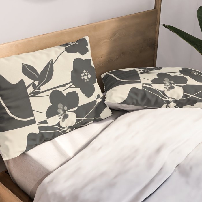 Botanical Contrast 1 Pillow Sham Gallery Image 2