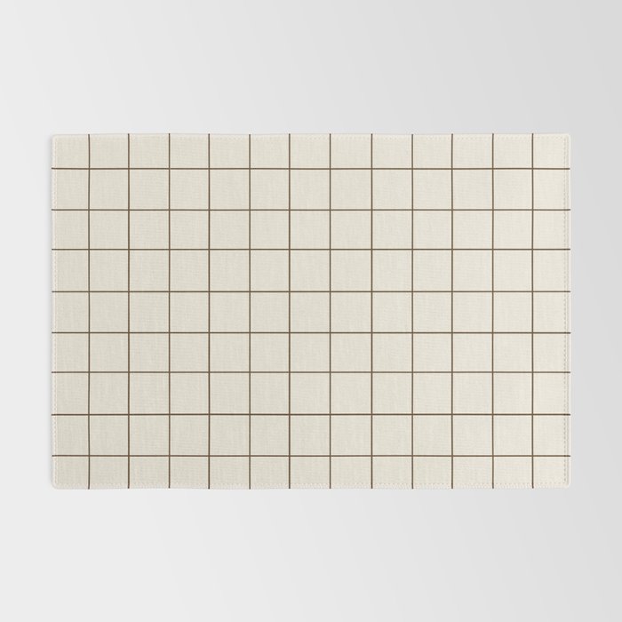 Grid (Cream/Chocolate) Rug Gallery Image 2