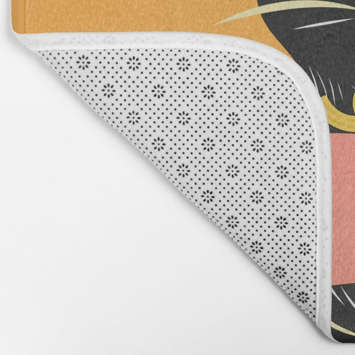 Very Happy Abstract Cat 4 Bath Mat Gallery Image 2