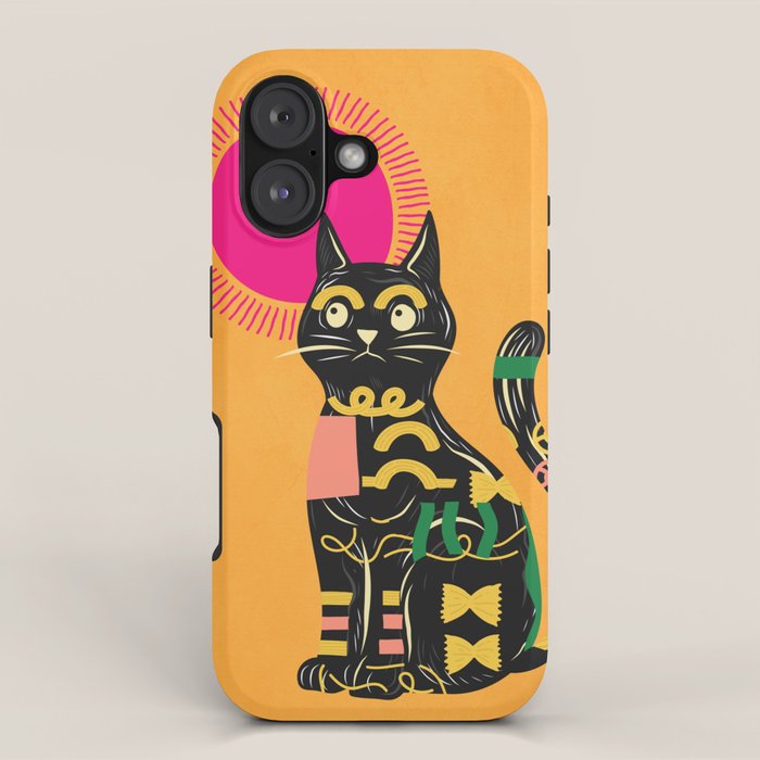 Very Happy Abstract Cat 4 iPhone Case Gallery Image 1