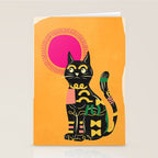Very Happy Abstract Cat 4 Stationery Card Gallery Image 2