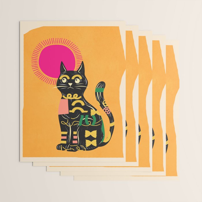 Very Happy Abstract Cat 4 Wrapping Paper Gallery Image 3