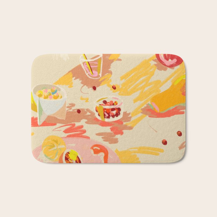 ORANGE AND PINK FRUIT Bath Mat Gallery Image 1