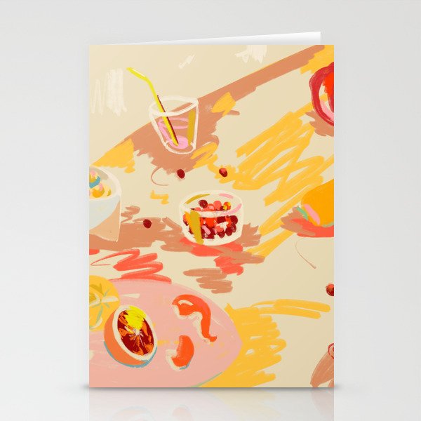 ORANGE AND PINK FRUIT Stationery Card Gallery Image 2