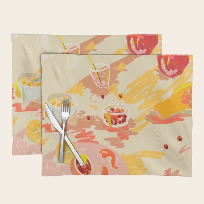 ORANGE AND PINK FRUIT Placemat Gallery Image 1
