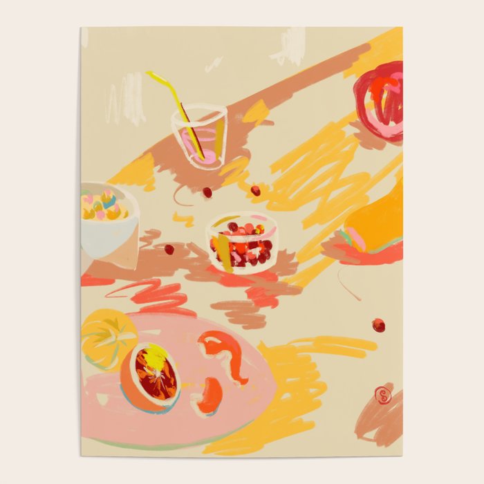 ORANGE AND PINK FRUIT Poster Gallery Image 1