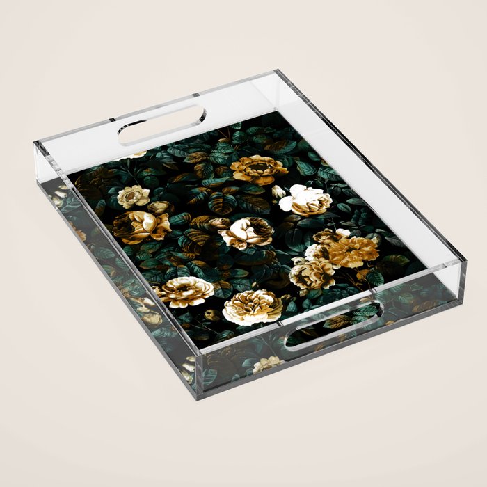 ROSE GARDEN - NIGHT Acrylic Tray Gallery Image 1