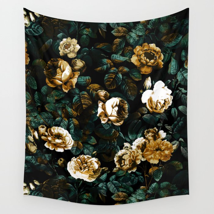 ROSE GARDEN - NIGHT Wall Tapestry Gallery Image 4