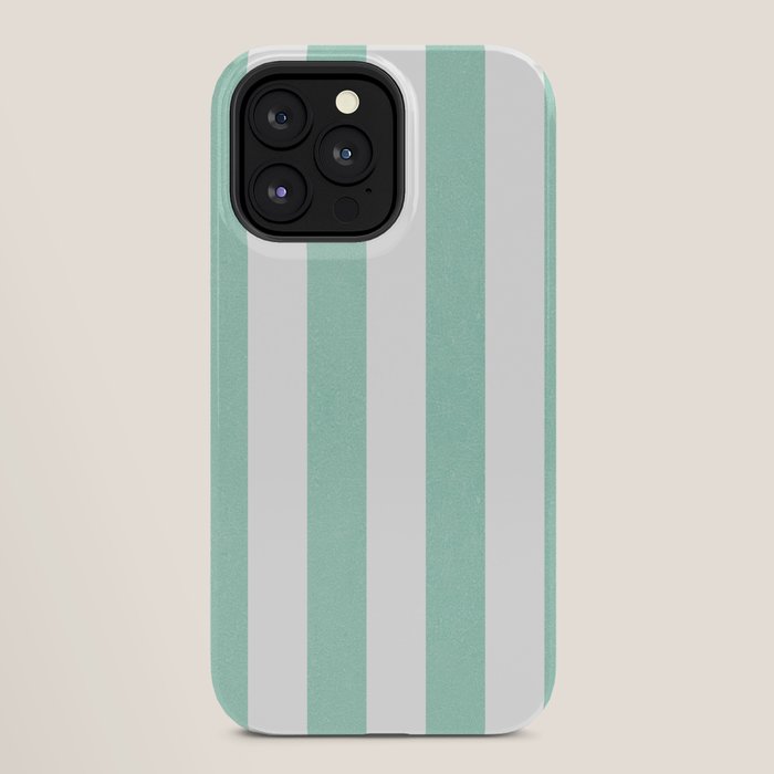 Minimal candy pastel stripes 1. mint and white iPhone Case Gallery Image 28