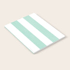 Minimal candy pastel stripes 1. mint and white Notebook Gallery Image 2