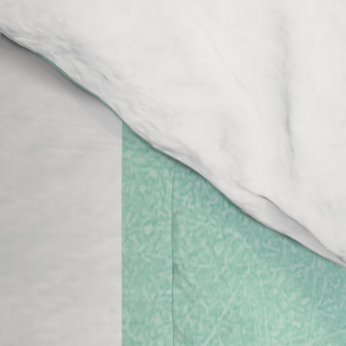 Minimal candy pastel stripes 1. mint and white Comforter Gallery Image 4