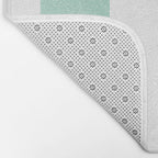 Minimal candy pastel stripes 1. mint and white Bath Mat Gallery Image 2