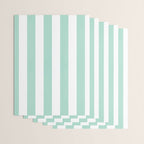 Minimal candy pastel stripes 1. mint and white Wrapping Paper Gallery Image 3