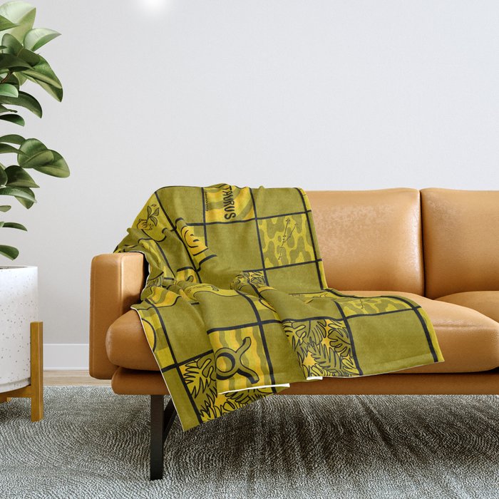 Taurus Checkered Print Throw Blanket Gallery Image 1